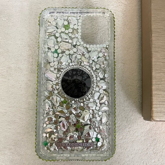 LUX ADDICTION AJS iPhone 12 Personalized Phone Cover Case Protector GEMSTONES - Picture 2 of 7